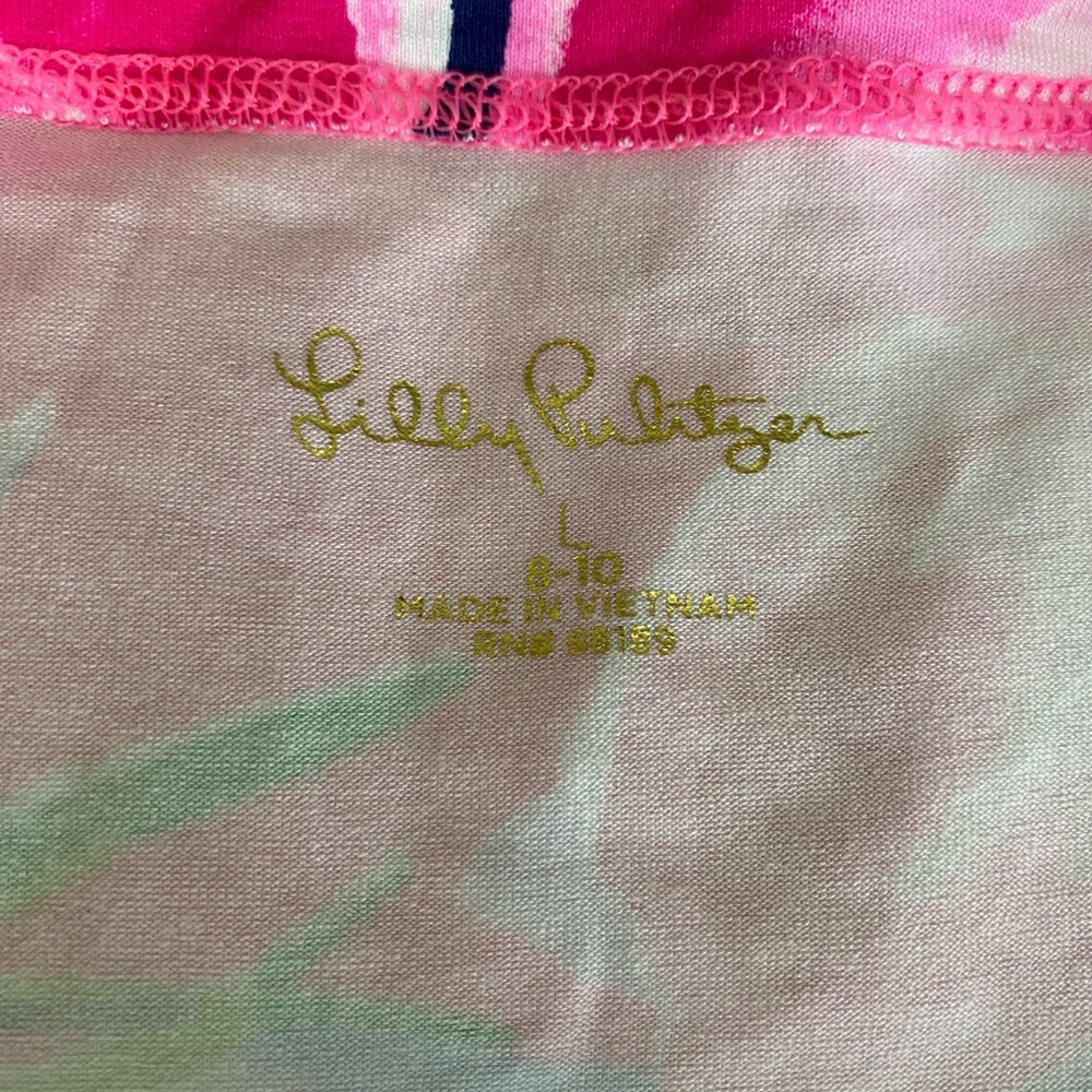 Lilly Pulitzer Pink and Blue Floral Kids Dress - Picture 2 of 4